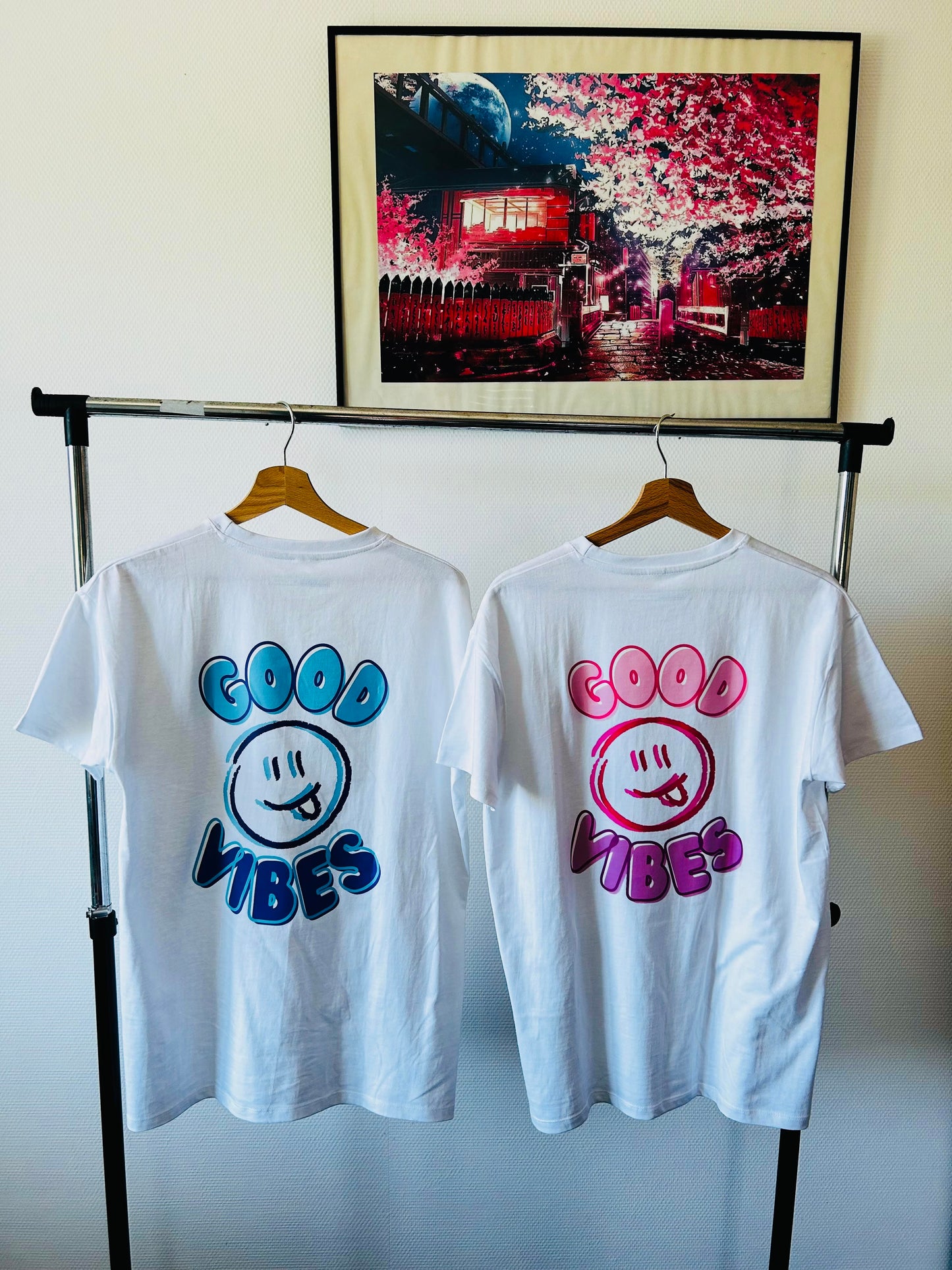 Tee-shirt Good Vibes Rose